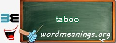 WordMeaning blackboard for taboo